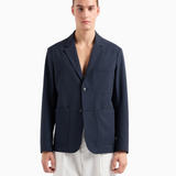 Giacca in seersucker 6D1GA2 1NSCZ 0920 EMPORIO ARMANI Blue navy 