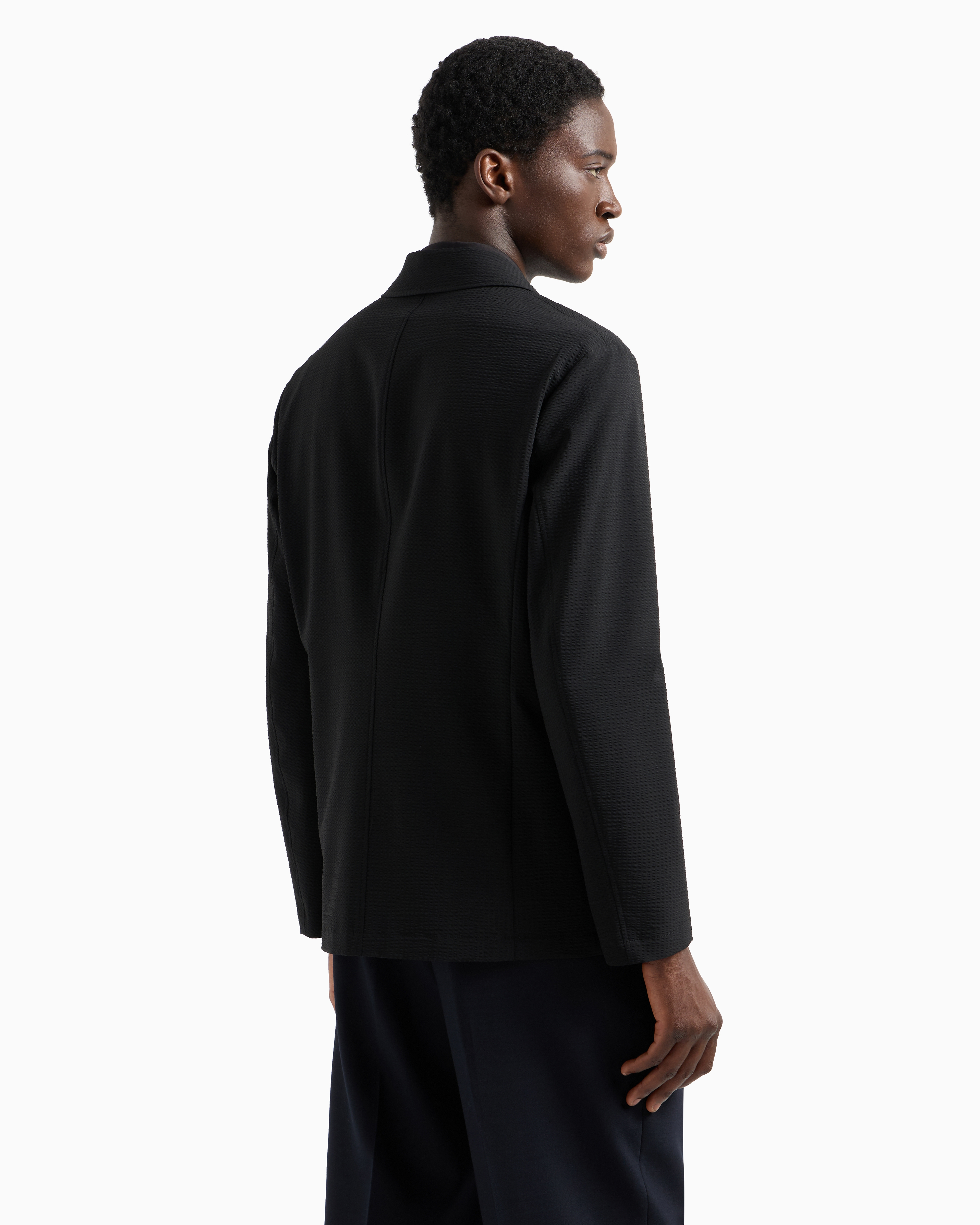 Giacca in seersucker 6D1GA2 1NSCZ 0999 EMPORIO ARMANI Black 