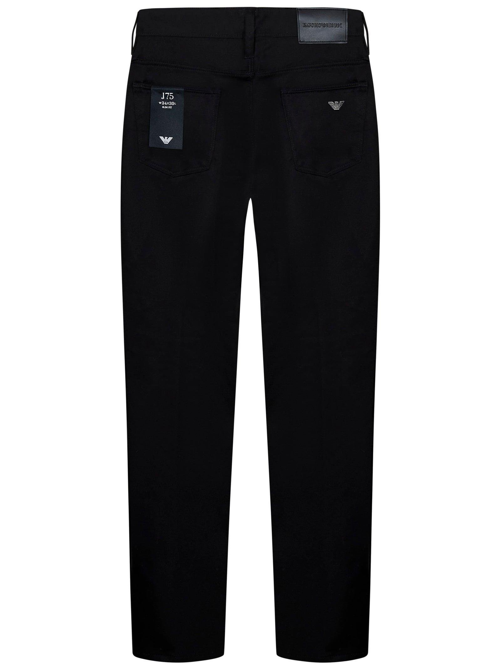 Pantalone 5 tasche in cotone elasticizzato 6D1J75 1NUPZ 0999 EMPORIO ARMANI Nero 