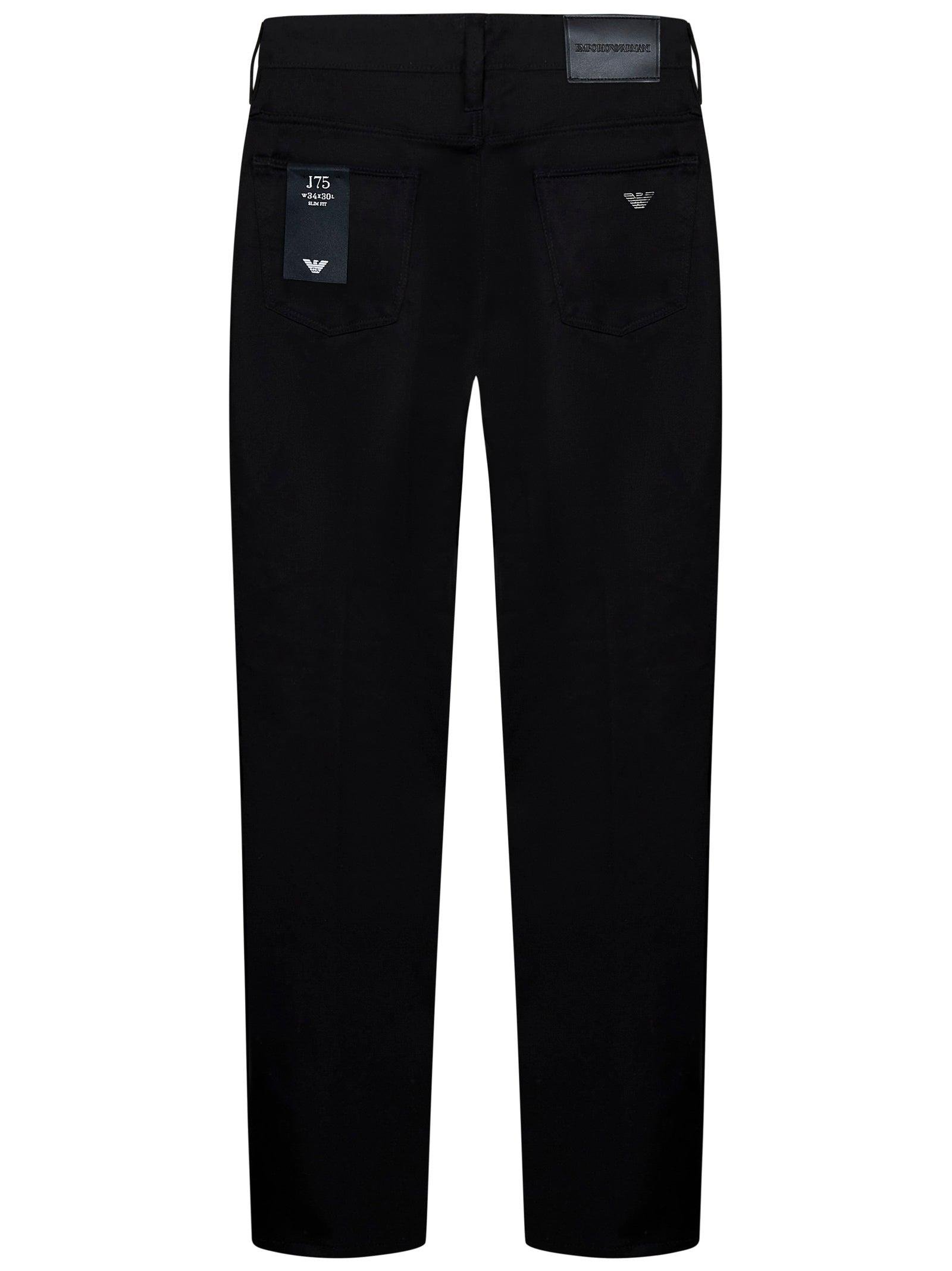 Pantalone 5 tasche in cotone elasticizzato 6D1J75 1NUPZ 0999 EMPORIO ARMANI Nero 