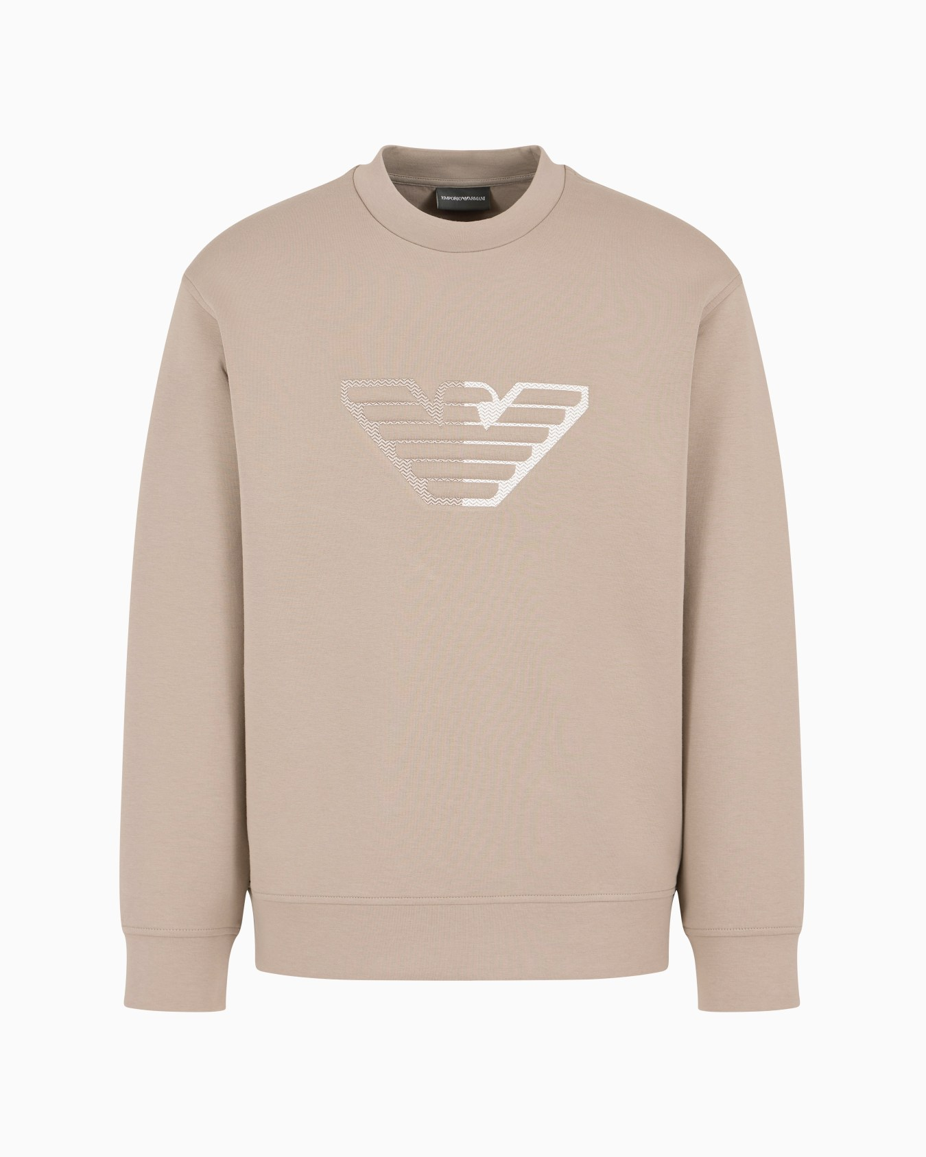 Felpa in jersey con ricamo 6D1M76 1JHSZ 0144 EMPORIO ARMANI Incenso 