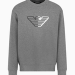 Felpa in jersey con ricamo 6D1M76 1JHSZ 0631 EMPORIO ARMANI Grigio mel.sc 