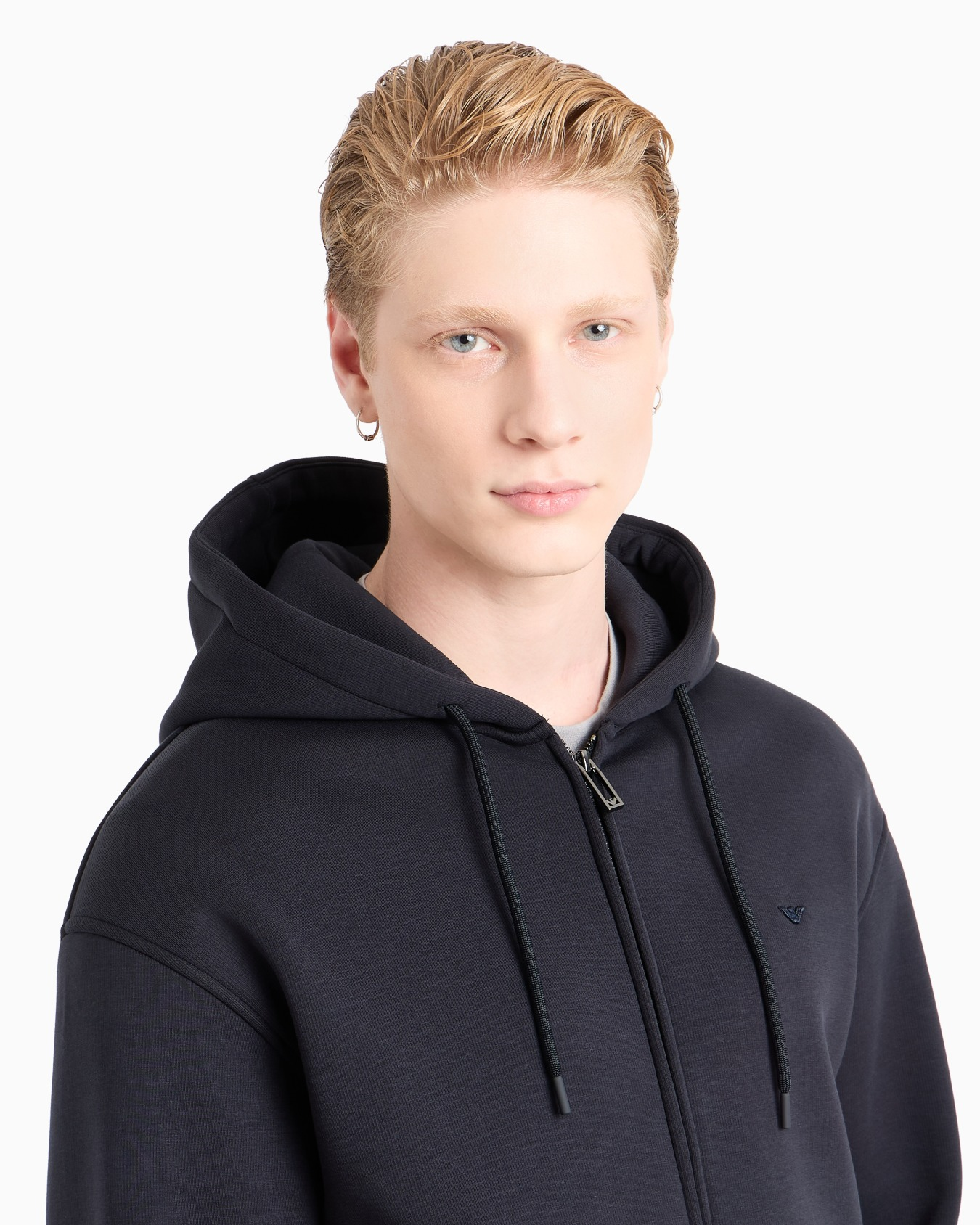 Felpa con zip e cappuccio 6D1M90 1JOTZ 0920 EMPORIO ARMANI Blu navy 