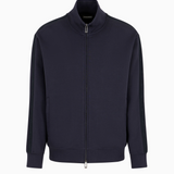 Felpa full zip con lettering a rilievo 6D1MA8 1JHSZ 0920 EMPORIO ARMANI Blue 