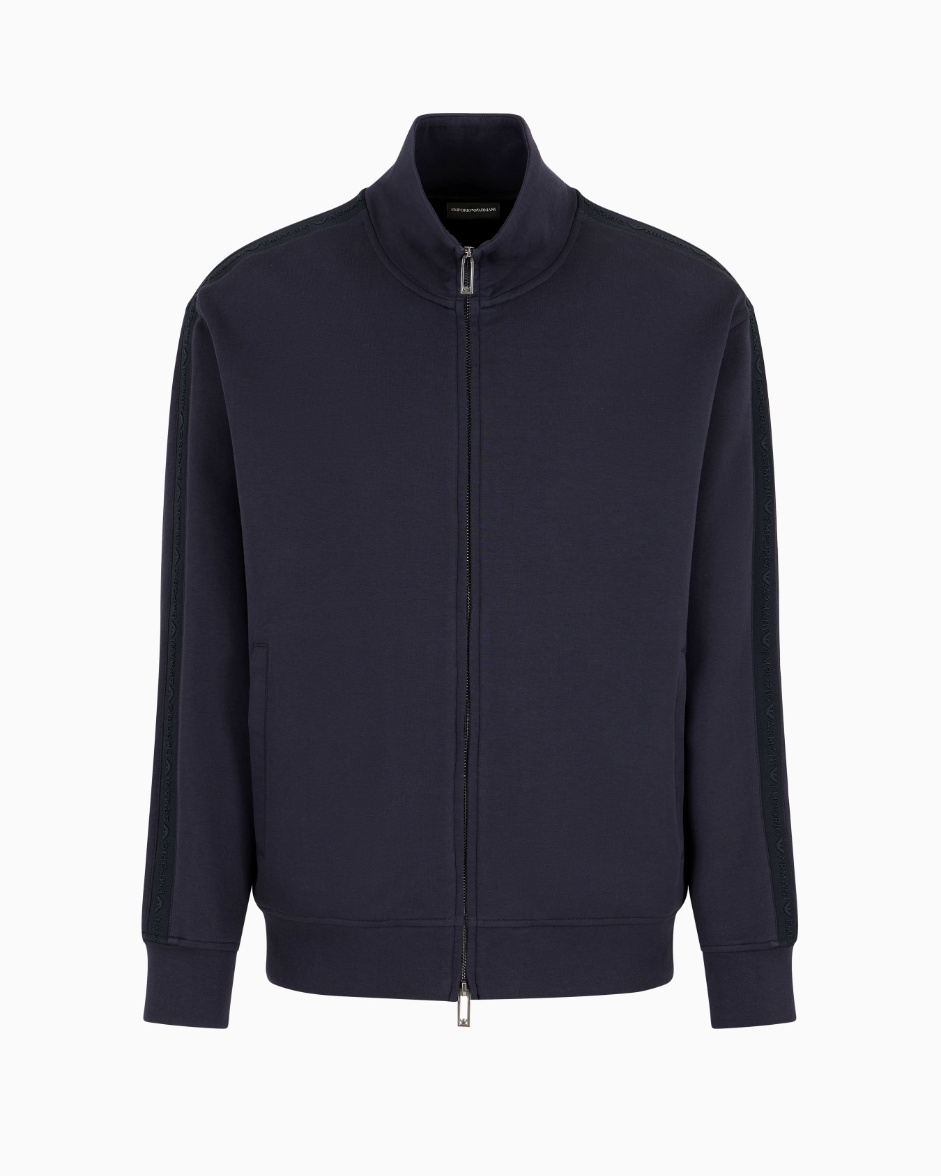 Felpa full zip con lettering a rilievo 6D1MA8 1JHSZ 0920 EMPORIO ARMANI Blue 