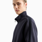 Felpa full zip con lettering a rilievo 6D1MA8 1JHSZ 0920 EMPORIO ARMANI Blue 