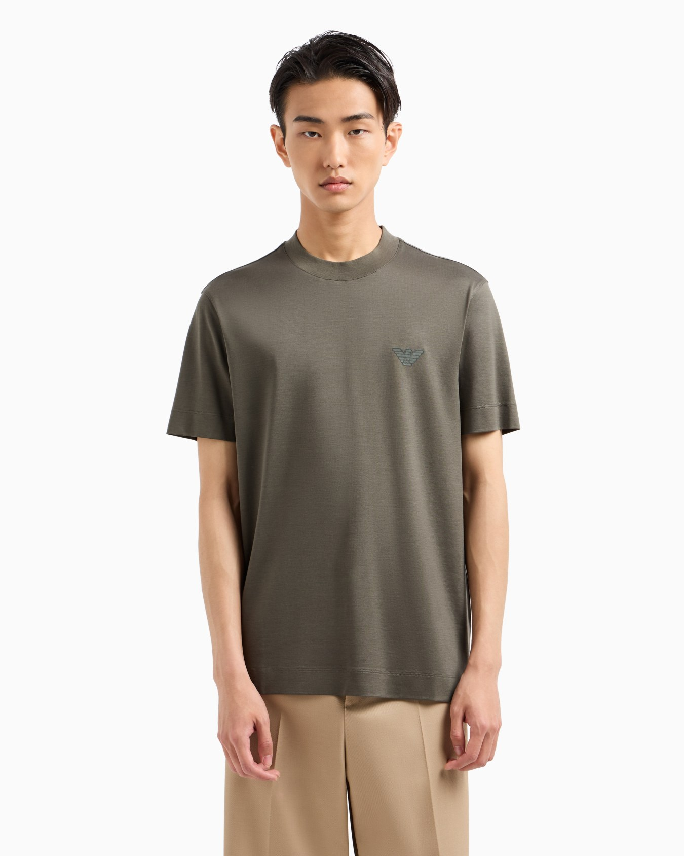 T-Shirt manica corta girocollo con logo flock 6D1TR3 1JOSZ 0661 EMPORIO ARMANI Eagle chimera 