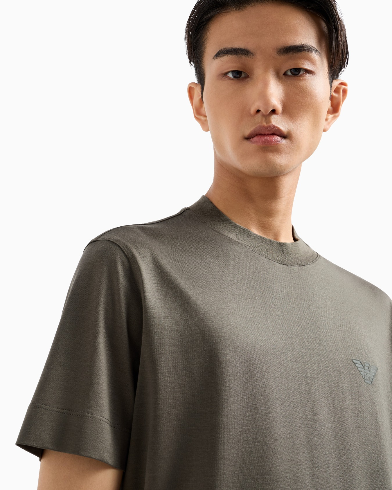 T-Shirt manica corta girocollo con logo flock 6D1TR3 1JOSZ 0661 EMPORIO ARMANI Eagle chimera 