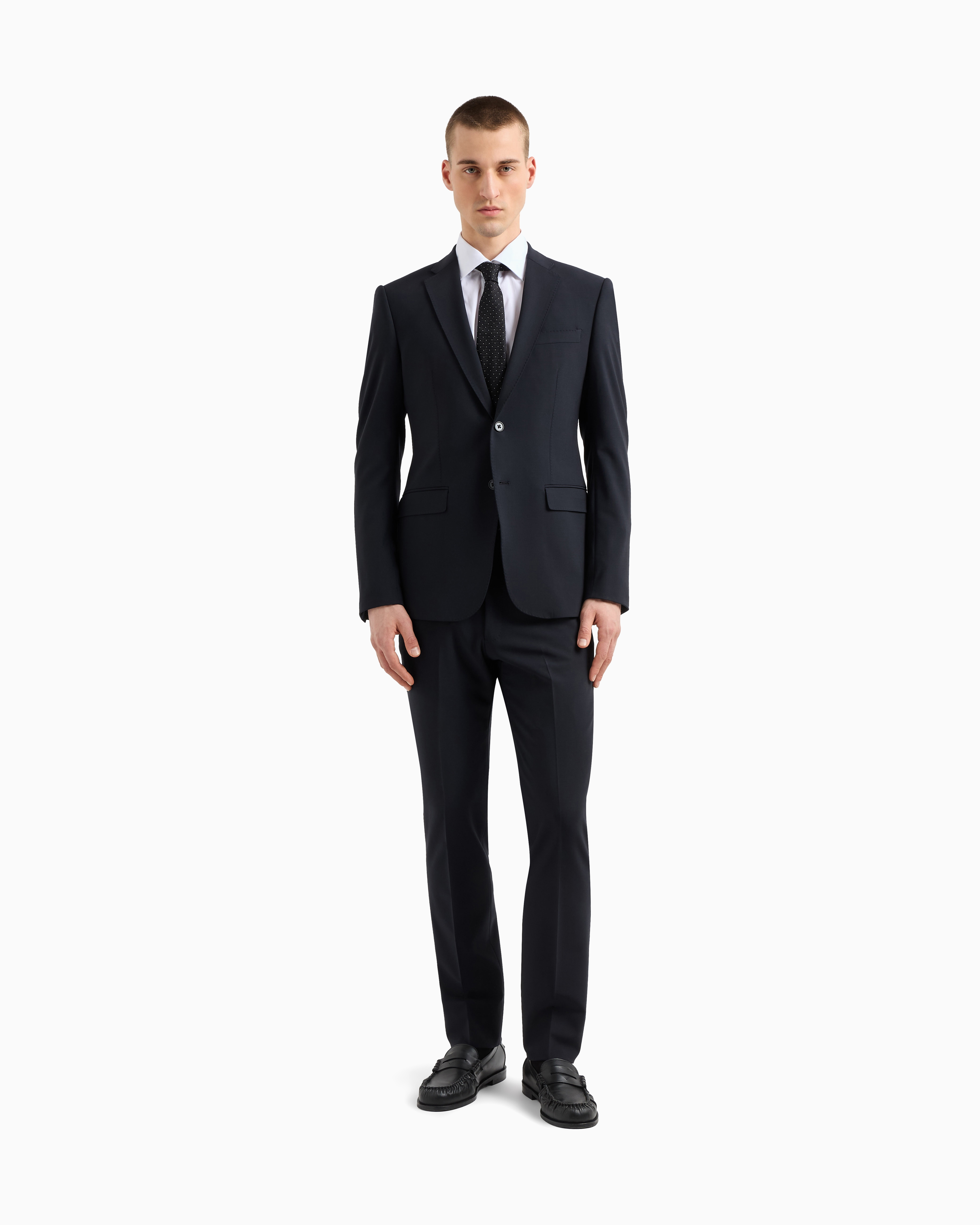 Abito in lana bi-stretch EM000098 TE10404 UB109 EMPORIO ARMANI Dark navy 