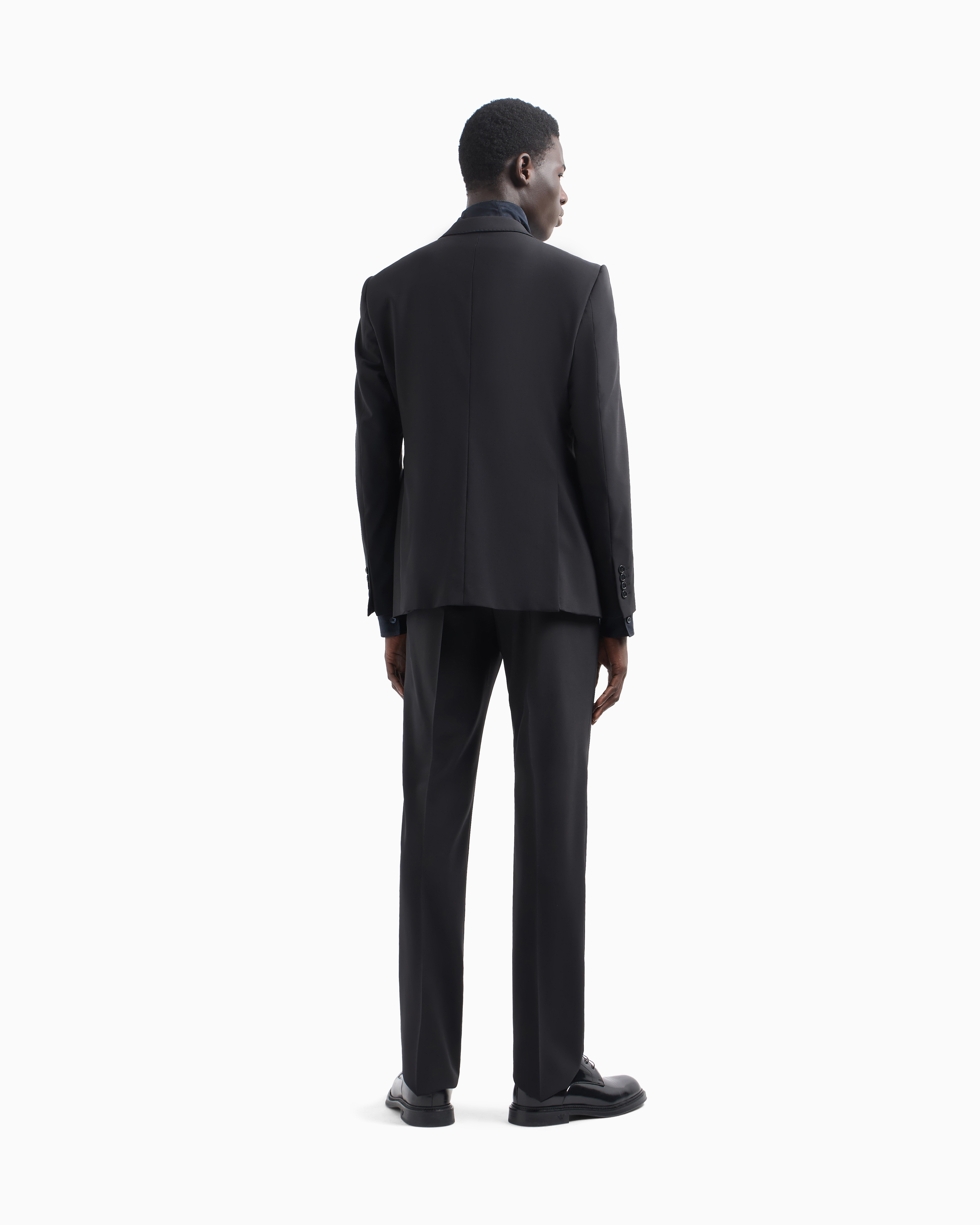 Abito monopetto in lana stretch EM000098 TE10404 UC001 EMPORIO ARMANI Black beauty 
