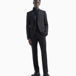 Abito monopetto in lana stretch EM000098 TE10404 UC001 EMPORIO ARMANI Black beauty 