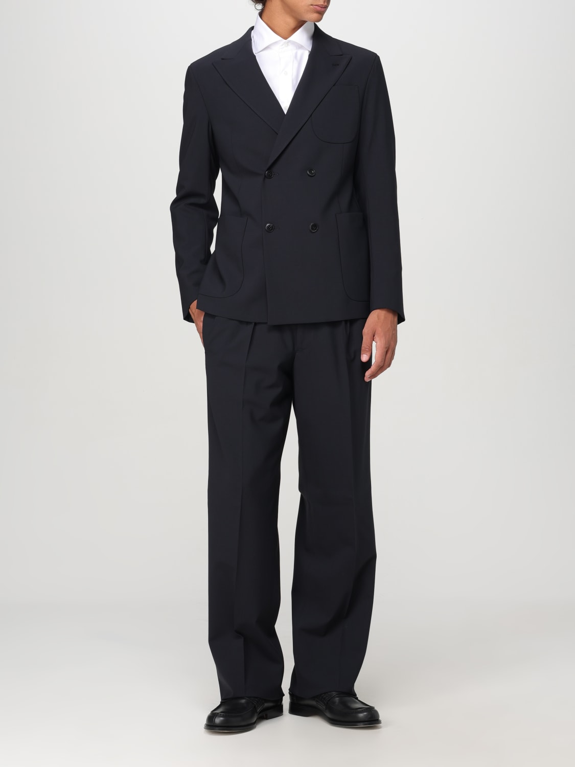 Abito doppiopetto in lana stretch EM000141 TE10404 UB109 EMPORIO ARMANI Dark navy 