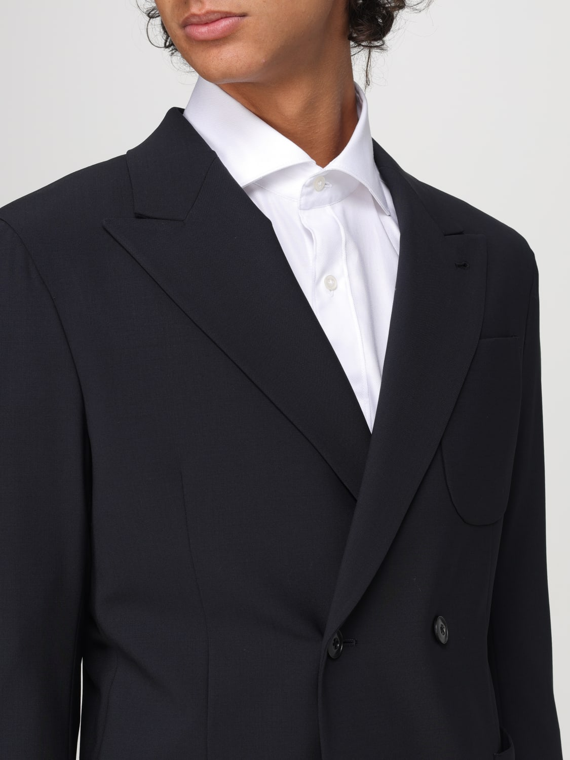 Abito doppiopetto in lana stretch EM000141 TE10404 UB109 EMPORIO ARMANI Dark navy 