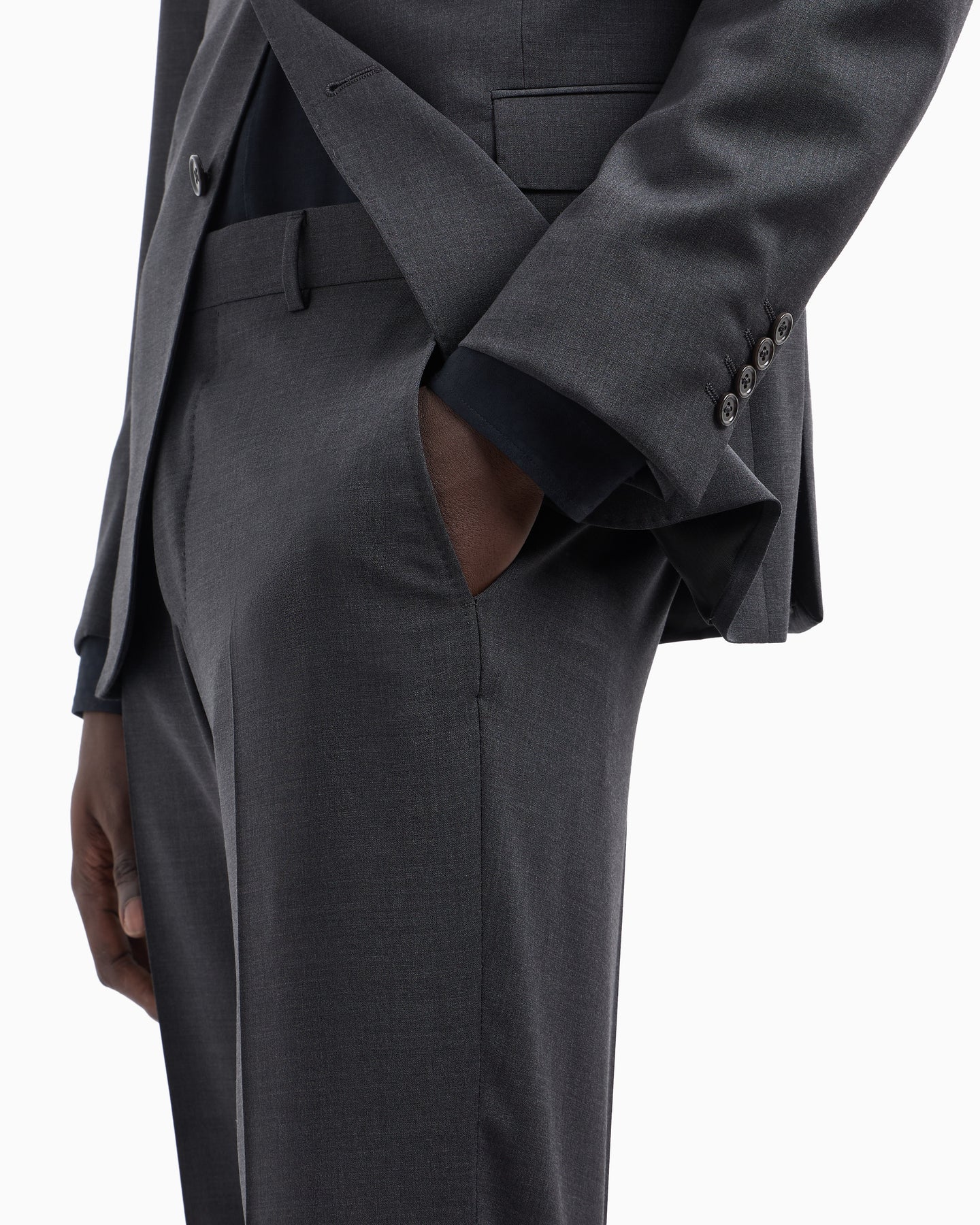 Abito slim fit in lana stretch EM000478 TE10971 O8004 EMPORIO ARMANI Dark grey melange 