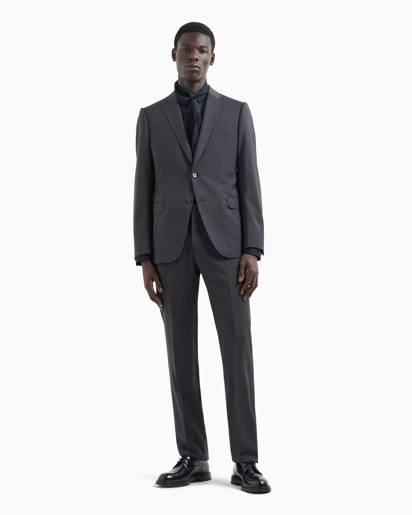 Abito slim fit in lana stretch EM000478 TE10971 O8004 EMPORIO ARMANI Dark grey melange 