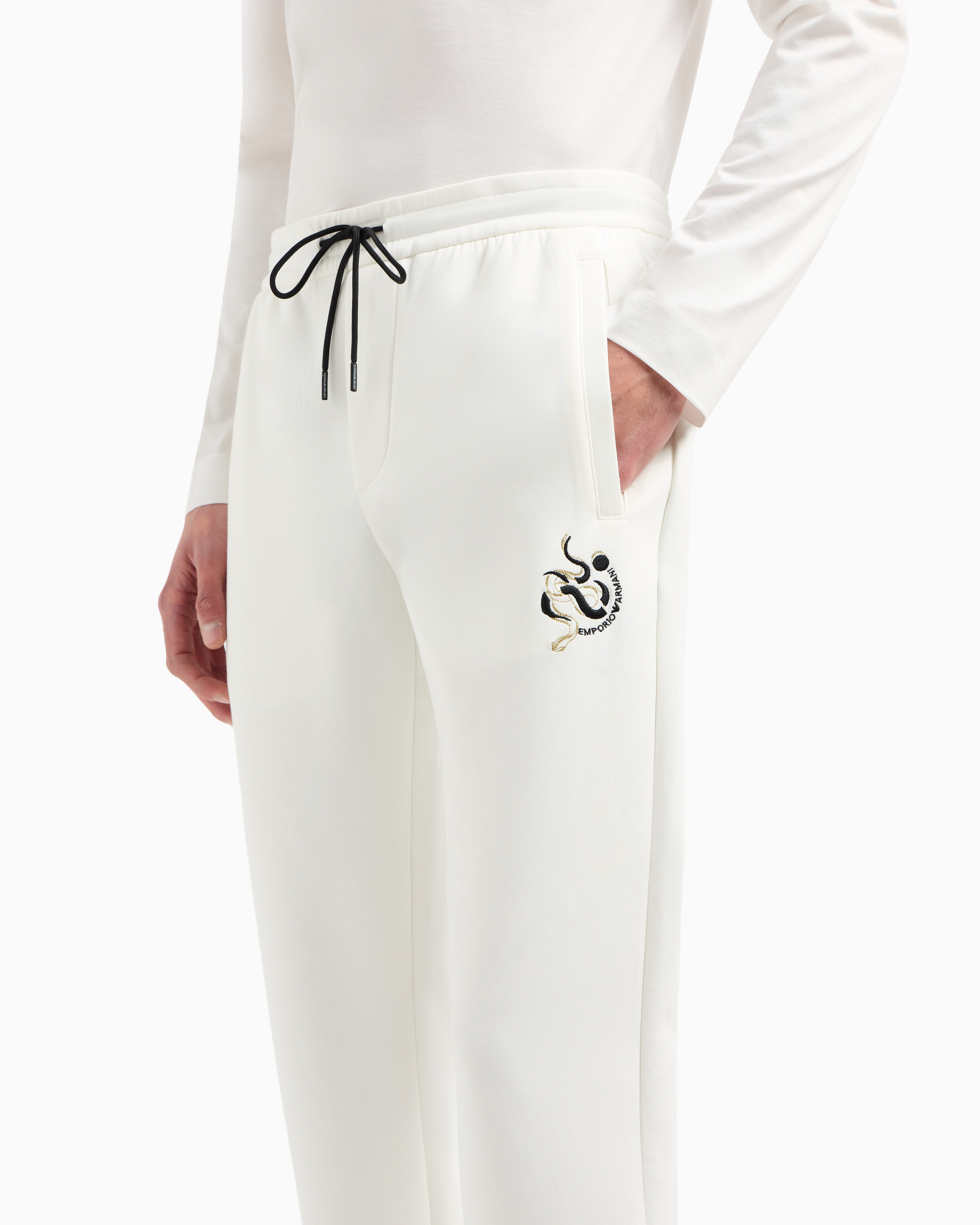 Pantalone in jersey EM001701 AF10013 U0003 EMPORIO ARMANI Snow white 