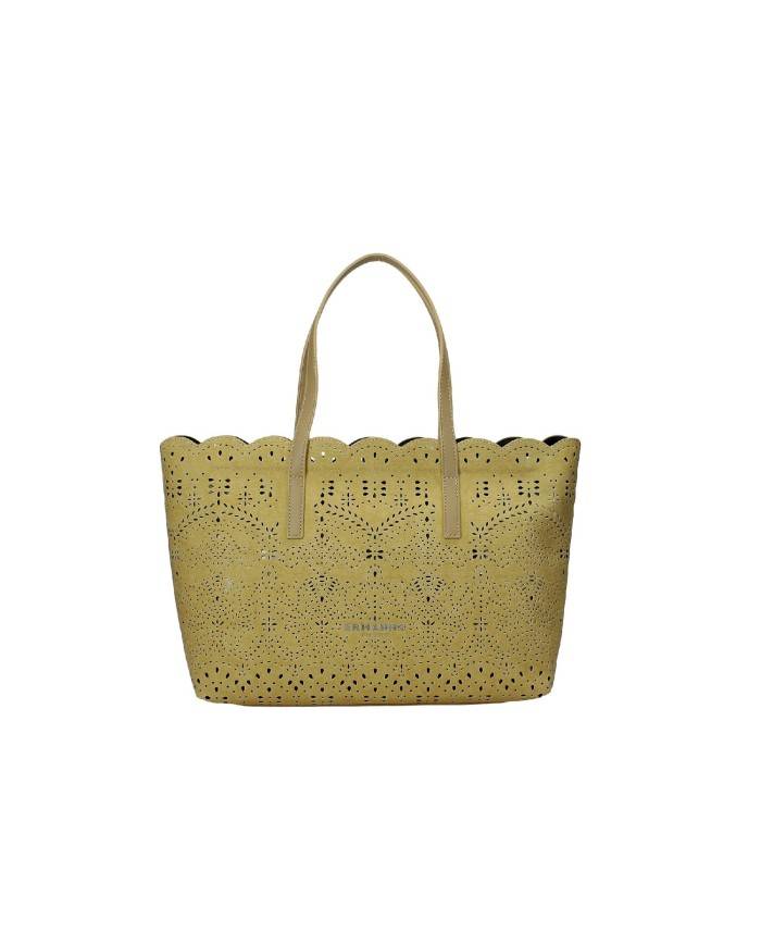 Borsa mezzaluna in canvas sangallo 12401910 492 ERMANNO FIRENZE Sand 