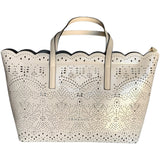 Borsa a mano traforata 12401914 1723 ERMANNO FIRENZE Off white 