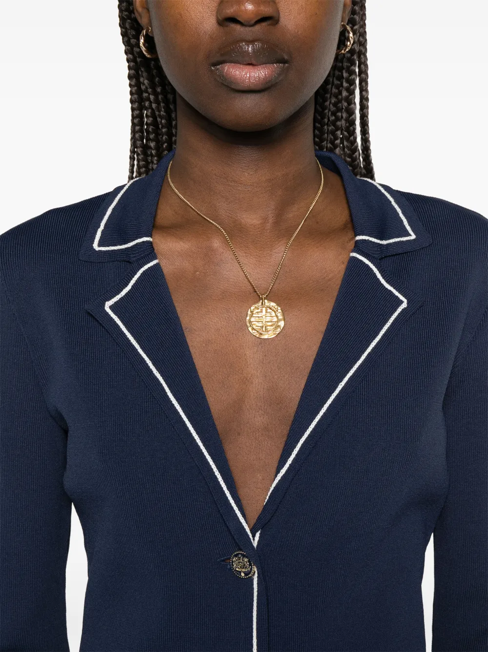 Blazer in maglia D46EI008EO0 MF049 ERMANNO FIRENZE Blue 