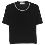 T-shirt manica corta con applicazioni D46EL034APEE3 MF184 ERMANNO FIRENZE Nero 