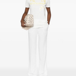 T-Shirt manica corta con applicazioni D46EL050REE8 MFA42 ERMANNO FIRENZE White 