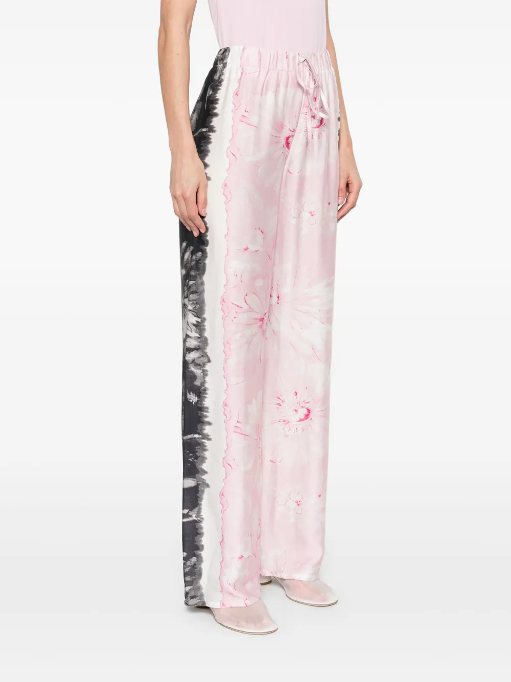 Pantaloni stampa floreale D46EP059ED2 02199 ERMANNO FIRENZE Pink 