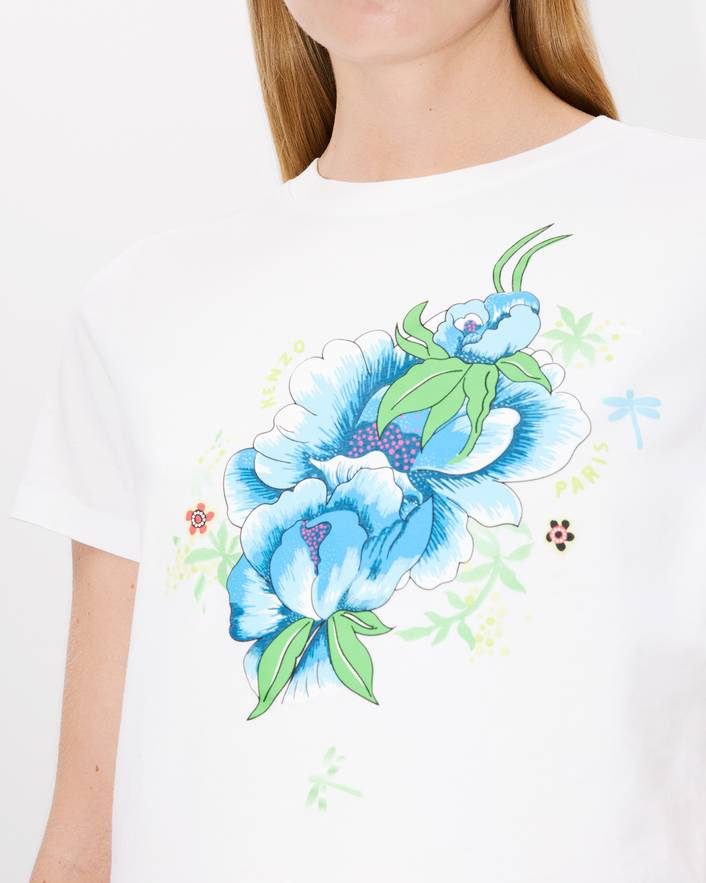 T-Shirt manica corta FF52TS1634SO 02 KENZO Blanc casse 