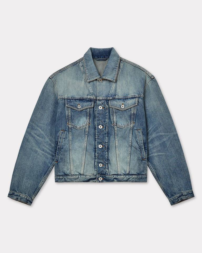 Giacca in jeans ricamata FF55DV3026I7 DS KENZO Medium stone 