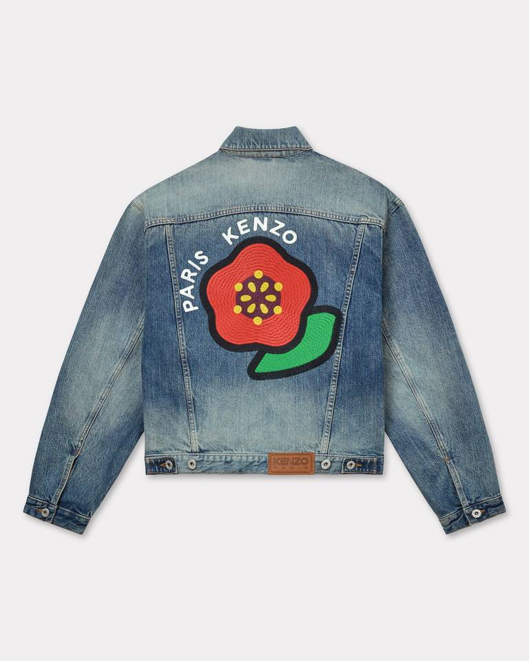 Giacca in jeans ricamata FF55DV3026I7 DS KENZO Medium stone 