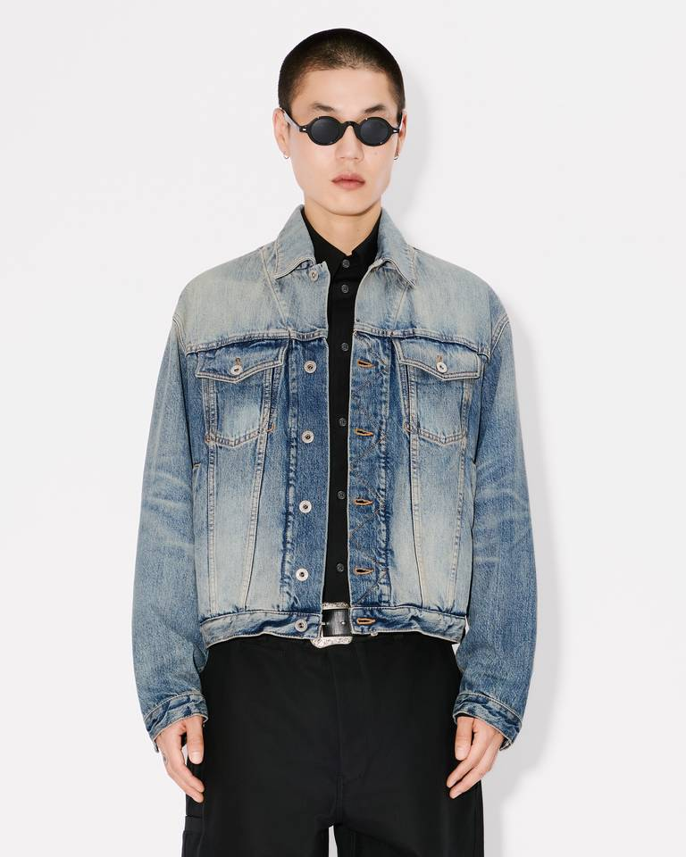 Giacca in jeans ricamata FF55DV3026I7 DS KENZO Medium stone 
