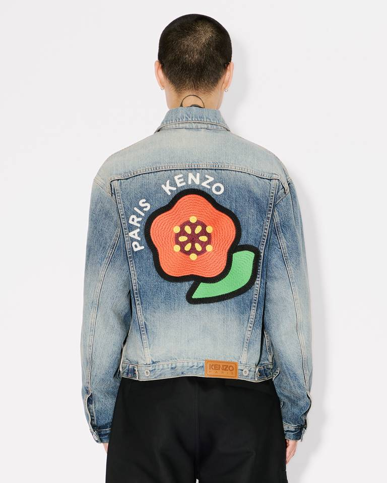 Giacca in jeans ricamata FF55DV3026I7 DS KENZO Medium stone 