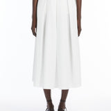 Gonna in popeline di cotone 2515101032 004 MAX MARA WEEKEND Off white 
