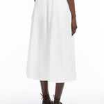 Gonna in popeline di cotone 2515101032 004 MAX MARA WEEKEND Off white 