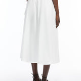 Gonna in popeline di cotone 2515101032 004 MAX MARA WEEKEND Off white 
