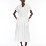 Gonna in popeline di cotone 2515101032 004 MAX MARA WEEKEND Off white 