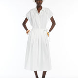 Gonna in popeline di cotone 2515101032 004 MAX MARA WEEKEND Off white 