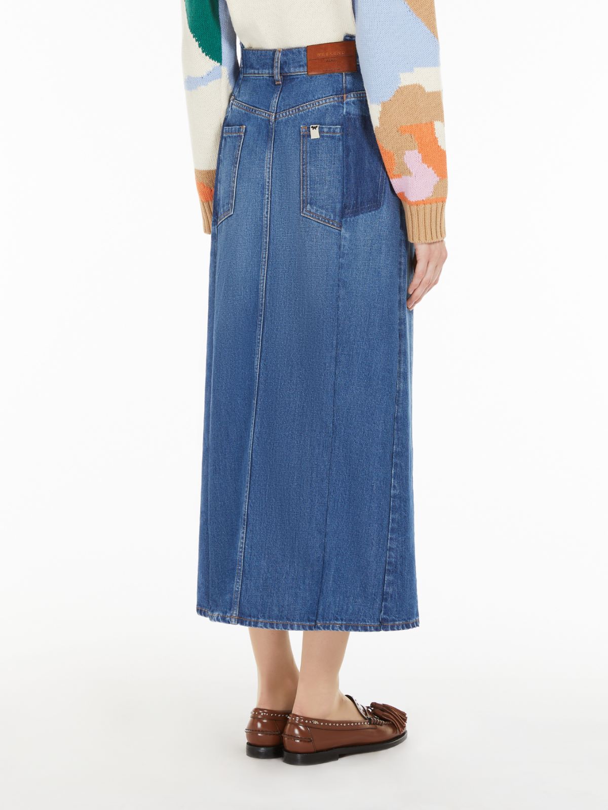Gonna lunga in denim 2515101061 008 MAX MARA WEEKEND Blu 