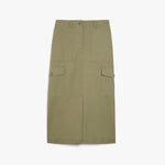 Gonna lunga in canvas di cotone 2515101071 002 MAX MARA WEEKEND Verde 