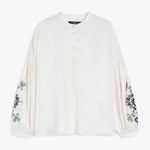 Camicia coreana in lino 2515111122 022 MAX MARA WEEKEND Ecrù 