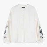 Camicia coreana in lino 2515111122 022 MAX MARA WEEKEND Ecrù 