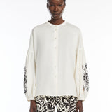 Camicia coreana in lino 2515111122 022 MAX MARA WEEKEND Ecrù 