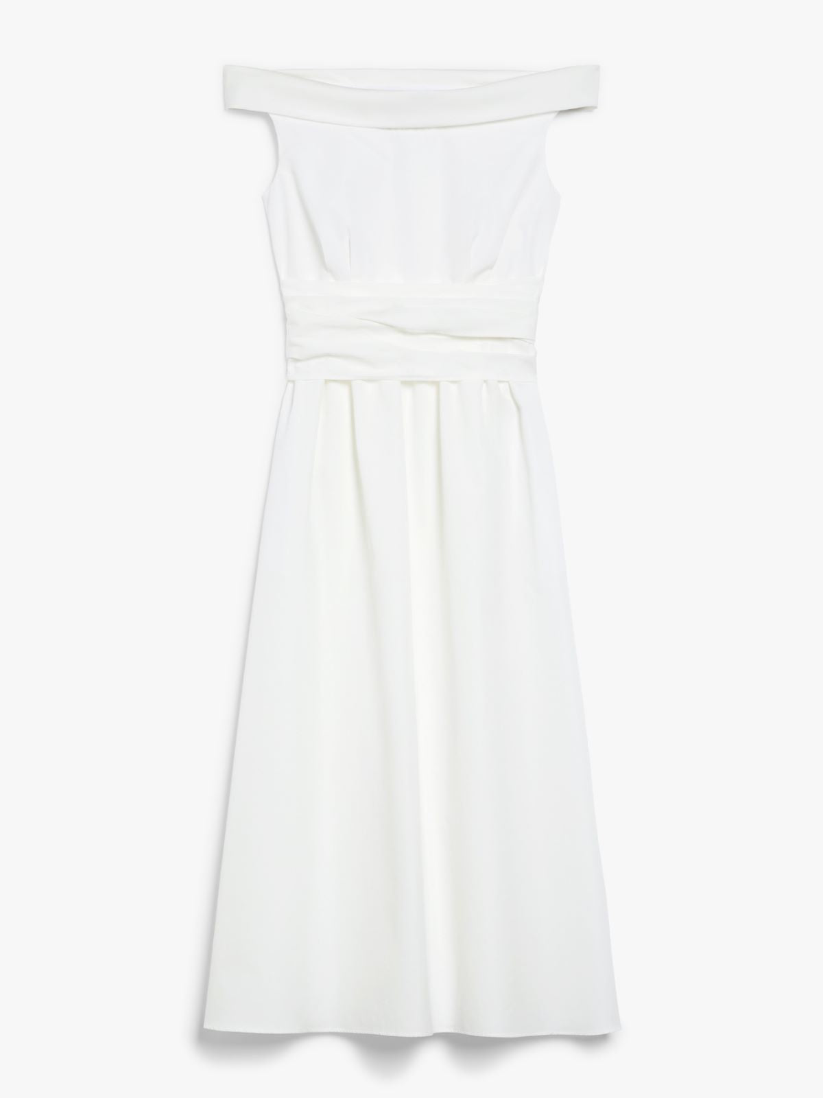 Abito senza spalline in cotone 2515221036 016 MAX MARA WEEKEND Bianco 