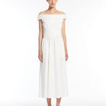 Abito senza spalline in cotone 2515221036 016 MAX MARA WEEKEND Bianco 