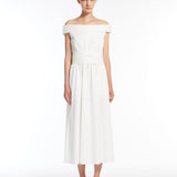 Abito senza spalline in cotone 2515221036 016 MAX MARA WEEKEND Bianco 