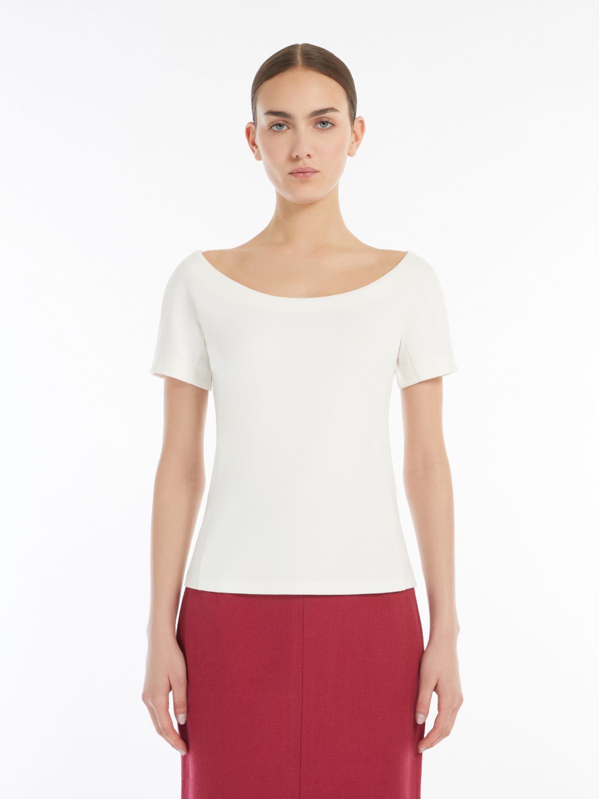 Top in jersey 251594101 004 MAX MARA WEEKEND Avorio 