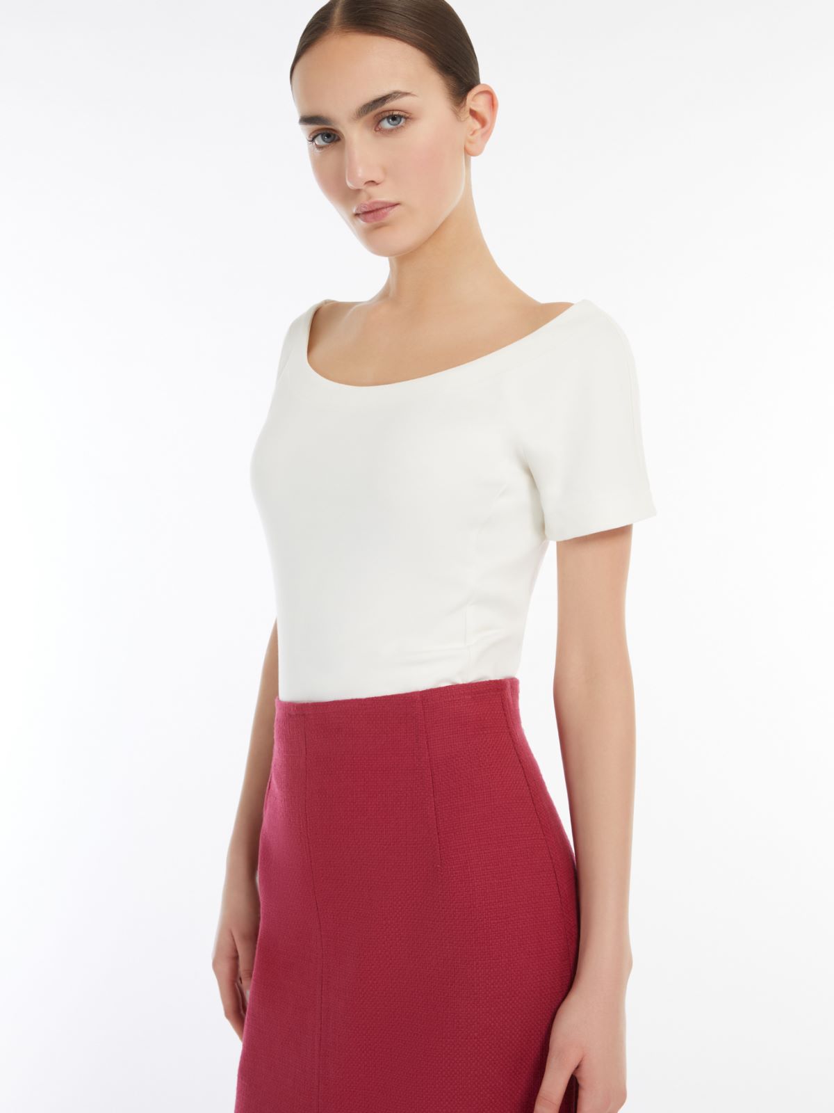 Top in jersey 251594101 004 MAX MARA WEEKEND Avorio 