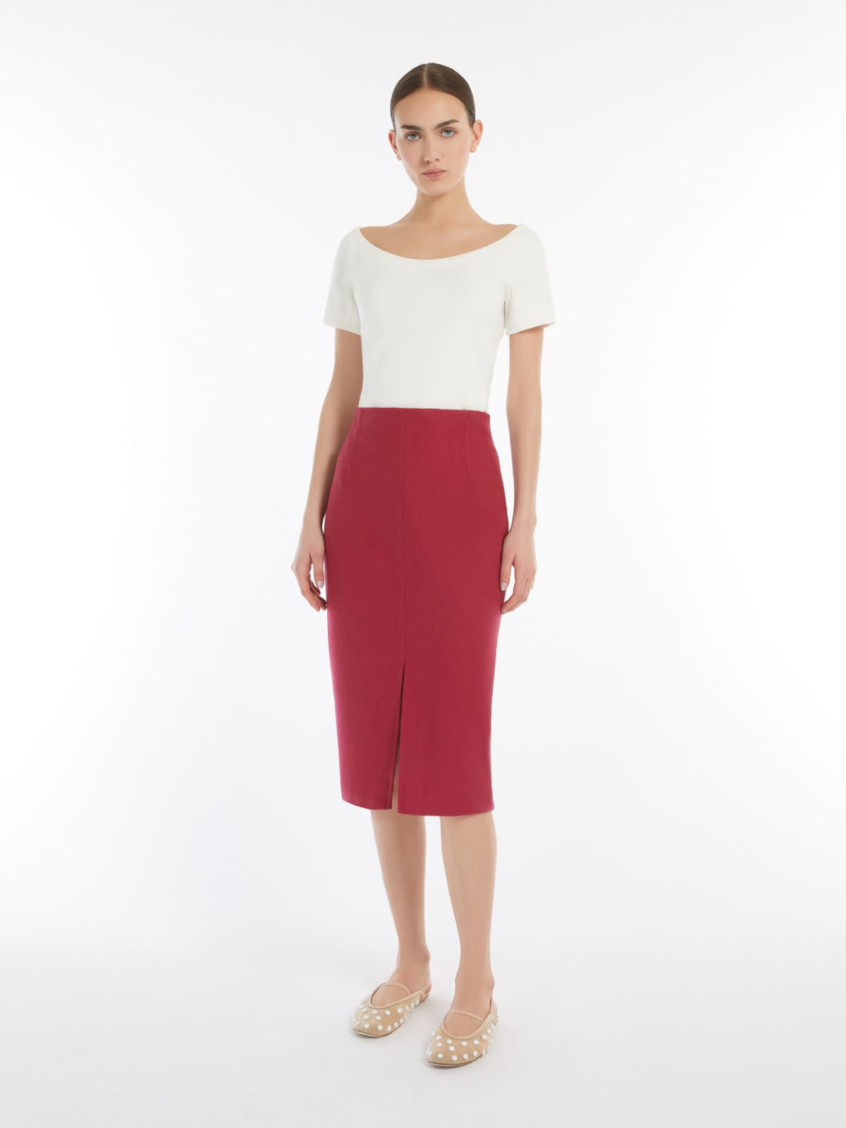 Top in jersey 251594101 004 MAX MARA WEEKEND Avorio 