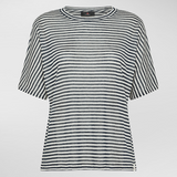T-Shirt manica corta a righe PED5343 99012278 RI015 PEUTEREY Bianco/blu 