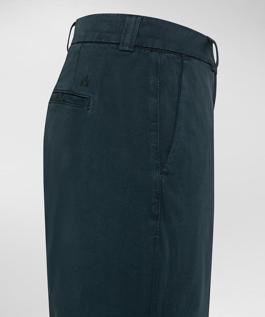 Pantalone in gabardina di cotone elasticizzata PED5344 99011950 215 PEUTEREY Blue 