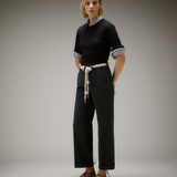 Pantalone in gabardina di cotone elasticizzata PED5344 99011950 215 PEUTEREY Blue 